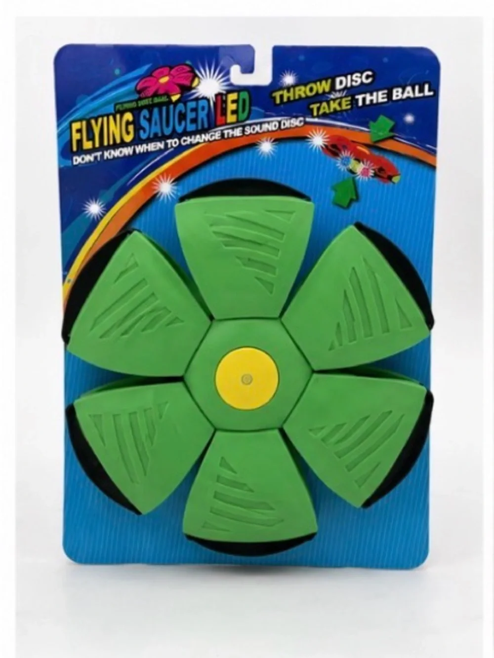 LED Flying Saucer Throw Disc - Green